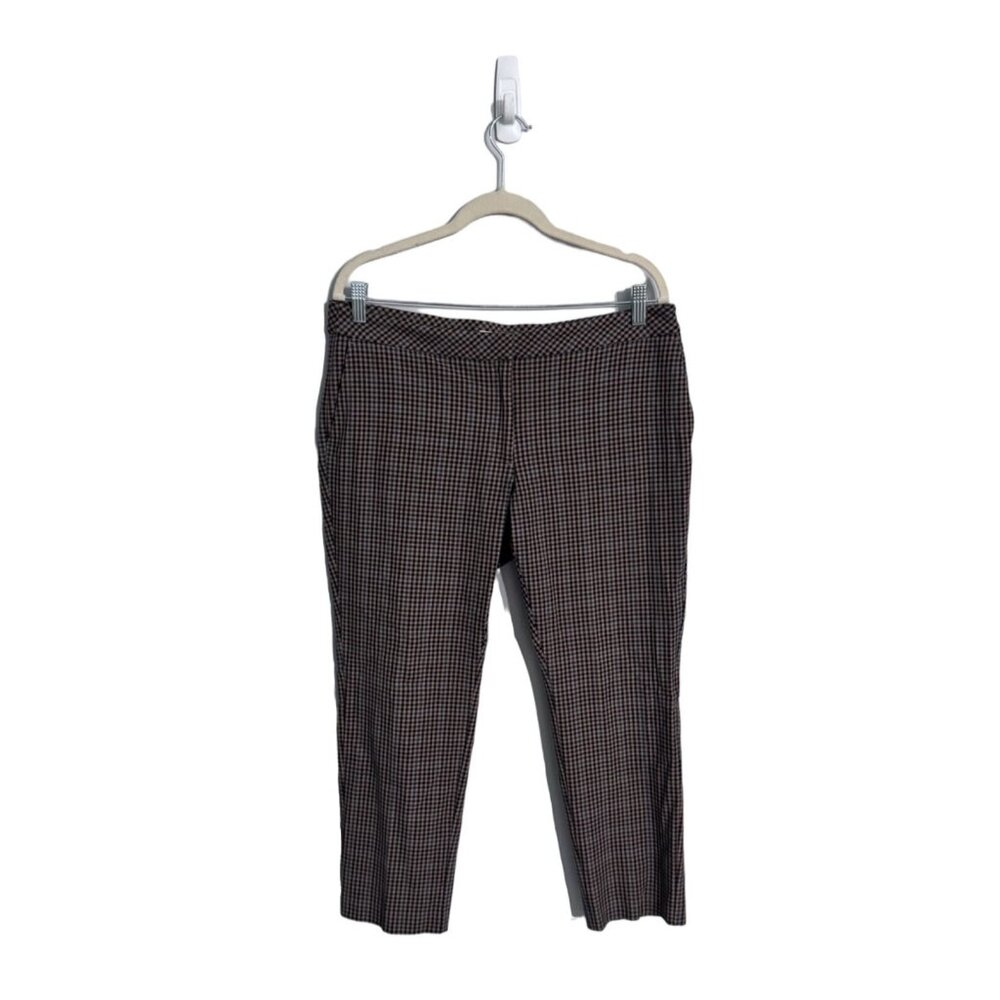 j jill premium bi stretch pants‎ size 12P plaid dark academia american heritage